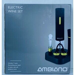 Ambiano Aldi Electric Wine Opener Kit  7 Tools Open Serve Preserve Wine New